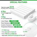 Mini-Split AC Line Set Cover: 4" 23 Ft Line Hide for Mini Split Central AC HVAC Heating System - Waterproof PVC Outdoor Pipe Cover Split Unit Line Guard Decorative Refrigerant Line Cover