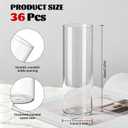 36-Pack Clear Glass Cylinder Vases 2.6"x8" Bulk Wholesale Party Supplies, Wedding/Baby Shower Decor, Tall Vases & Candle Holders for Floral