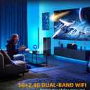 Mini Projector with WiFi and Bluetooth, Outdoor Portable Mini Projector for iPhone Supports 1080P with Built-in Speaker, Movie Projector for Home Theater Compatible with iOS/Android/PC/TV Stick/HDMI