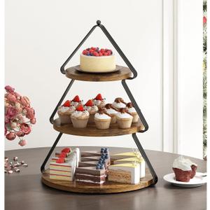 Wisdom Star 3 Tier Cupcake Stand for Party, Wedding, Baby Shower and Birthday, Reusable Dessert Display Tower, Tiered Cake Tray Holder for Kids and Adults