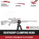 BOG DeathGrip Hunting Tripod, 7"-59", Lightweight, Gun Clamp, Shooting Rest
