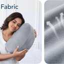 Pregnancy Pillow for Sleeping Memory Foam Maternity Pillow for Side Sleepers, Adjustable Travel Wedge Pillow Support for Back, Belly, and HIPS for Pregnant Women,Velvet Grey