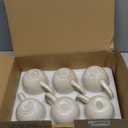 AmorArc 12oz Coffee Mugs, Ceramic Coffee Mugs set of 6 for Man, Woman, Dad, Mom, Modern Coffee Mugs with handle for Latte/Cappuccino/Milk/Cocoa. Dishwasher&Microwave Safe, Cappuccino