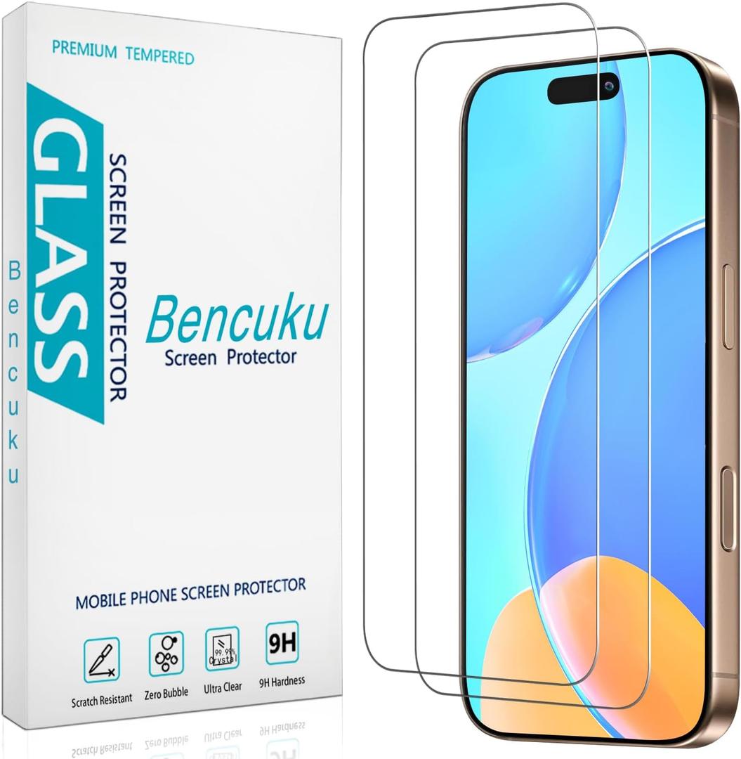 (2 Pack) Designed for iPhone 17 Pro Max 6.9 Inch Tempered Glass Screen Protector, Full Coverage, Anti Scratch, Bubble Free