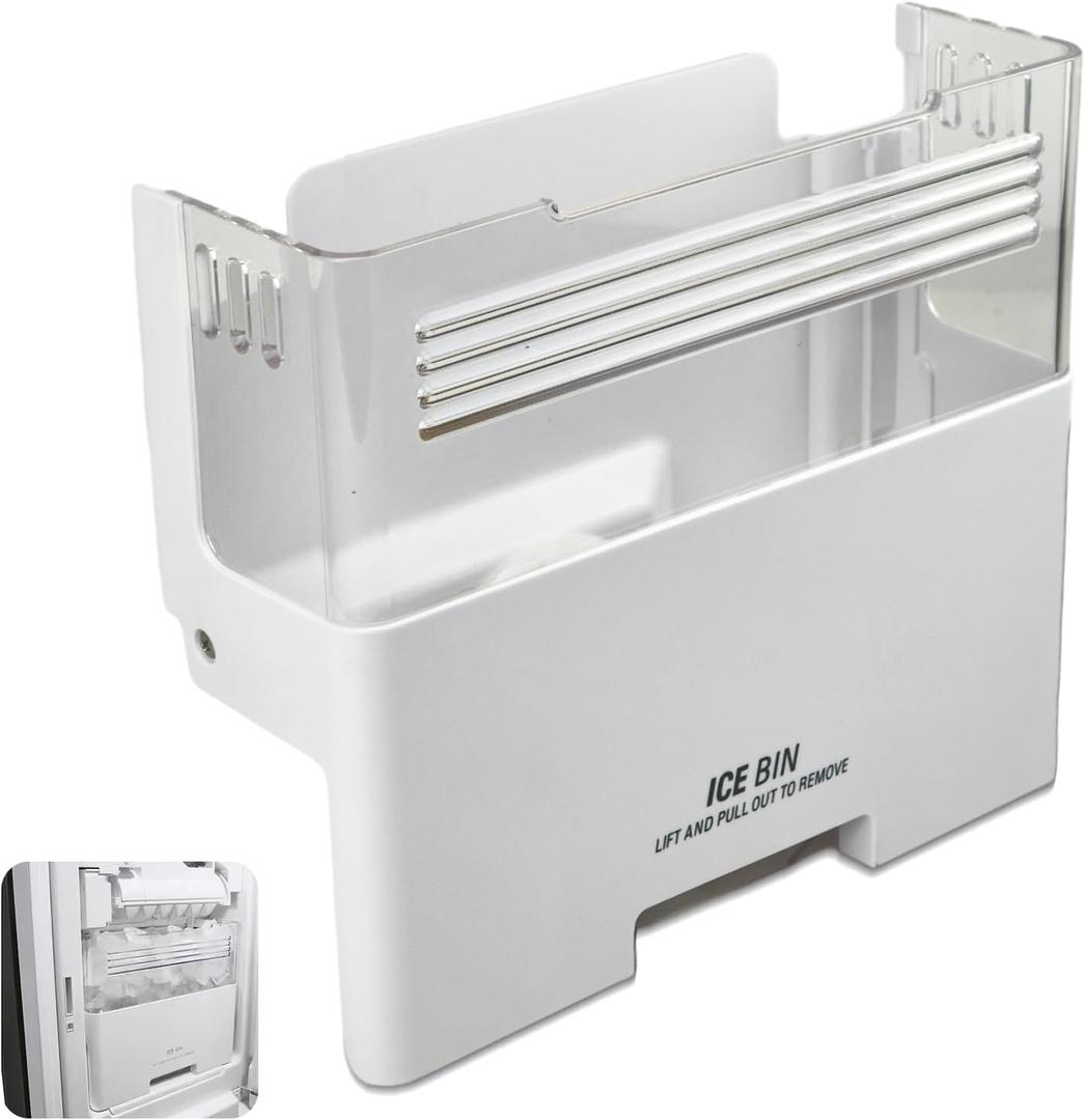 AKC72949319 Ice Bucket Assembly Compatible with LG LFX21976ST LFX25974ST LFX28968ST LFX28979ST Refrigerator Ice Maker Tray, Replaces AKC72949314 AP5677094 2660342 Ice Container