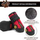 Expawlorer Anti-Slip Shoes for Large Dogs, Booties With Rugged Sole and Reflective Strap, Waterproof Rain Boots, Paw Protectors for Cold/Hot Pavement, Snow Shoes for Outdoor Size 5 