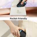 Small Wallet for Women with Rechargeable Find My Tracker Built-in, Zipper Accordion Credit Card Holder with Keyring, Anti-loss Fashion Minimalist Slim, Black