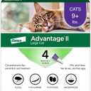 Advantage II Large Cat Vet-Recommended Flea Treatment & Prevention | Cats Over 9 lbs. | 4-Month Supply, 3 Pieces