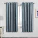 H.VERSAILTEX Blackout Curtains Thermal Insulated Window Treatment Panels Room Darkening Blackout Drapes for Living Room Back Tab/Rod Pocket Bedroom Draperies, 52 x 72 Inch, Stone Blue, 2 Panels