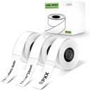 2 x 3 Rolls Thermal Label Maker Tape, 0.55"×1.97" Label Printer Paper | 132Tapes/Roll, 14x50mm, Multi-Use Thermal Label Tape, Waterproof, Oil-Proof for for Gift, Home, School, Office, White