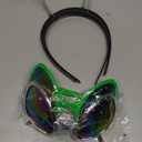 Poptrend 2 Pairs Alien Headband and Glasses,Alien Rainbow Lens Sunglasses,Headband Boppers Antenna for Adults and Kids (Green+silver)