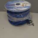 MARINE SYSTEM Made 3/8 Inch 100FT 150FT Blue/Black Nylon Anchor Line Double Braided Anchor Rope/Line with Stainless Steel Thimble and Shackle (3/8" x 150')
