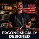 Jo Chef Butane Torch Lighter, Cooking Torch - Refillable Adjustable Flame Lighter with Safety Lock for BBQ, Baking, Brulee Creme, DIY, Crafts and Soldering