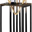 smusei Pool Cue Rack Wood Billiard Stick Holder Pool Table Accessories for Billiard Room Game Room Club Holds 6 Cues, Floor Stand, Deep Brown