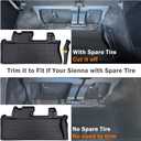 KUST Cargo Trunk Mat for 2021-2025 2026 Toyota Sienna Accessories, Rear Cargo Liner All Weather Car Mat, TPE Rubber, Raised Edge