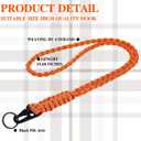 Frienda 2 Set Heavy Duty Paracord Lanyard Necklace Whistles Strap Braided 550 Keychain Lanyard for Outdoor Activities Camera