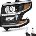 Headlights LED DRL Projector for 2015-2020 Chevy Tahoe/Suburban, 2016-2019 Chevy Suburban 3500HD Headlamp Replacement Single Driver Side