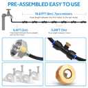 HOMENOTE Misting Cooling System, 26FT (8M) Misting Line + 7 Brass Mist Nozzles + Brass Adapter(3/4") Outdoor Mister for Patio Backyard Garden Greenhouse