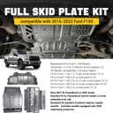 Full Skid Plate for Ford F150 2015-2022 with Front Transmission Shield & Splash Guards Shield Kit Heavy-Duty Underbody with Install Accessories
