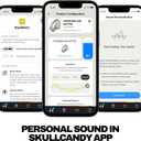 Skullcandy Crusher 540 Active Wireless Bluetooth Headphones with Multi-Sensory Bass, Noise Isolating Over-Ear Fit, Sweat and Water Resistant, 40 Hours Battery, Microphone for iPhone Android - Coal