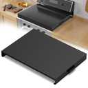 BJADE'S Stove Cover Board - 15"x22"x3" Gas/Electric Range Top Cover with Anti-Slip Feet, Kitchen Organizer & Noodle Board, Black Cooktop Protector for Counter Space Expansion