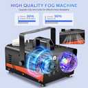 Fog Machine, Smoke Machine with Disco Ball Lights, 600W and 4000CFM with 13-Color LED Effects, Wired And Wireless Remote Controls, Ideal for Indoor, Outdoor, Halloween, Wedding, and Parties