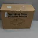 Large Dog Water Fountain Stainless Steel, 12L Pet Drinking Dispenser with Visual Window, Extra Big Cat Fountains Bowl with Filters, Widely Drinking Area,Ultra-Quiet Pump