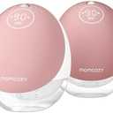 Momcozy Breast Pump Hospital-Grade, Hands Free Breast Pump App with Leak-Proof DoubleFit Flange, Personalized Multi-Modes & 15 Levels, 2 Count