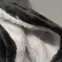 Fiosnow Wearable Blanket Gift for Women & Men Sherpa Flannel Blanket Hoodie Long Warm and Cozy Blanket with Giant Pocket,Dark Gray