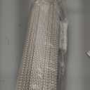 No Drill Cordless Bamboo Roman Shades, Light Filtering Woven Natural Bamboo Window Covering, Easy Install Roman Style Shade, for Window Size 25" W  64" H - Off White