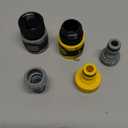 Melnor 65134AMZ 5 Piece Quick Connect Starter Set Connector Bundle, Product and Faucet Adapter, Product End and Faucet End Connector, Black, Yellow, Grey