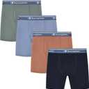 Champion Men's Cotton Stretch Boxer Brief-boxer Briefs With Moisture-wicking, Odor Control & No Ride-up Fit-4 Pack (M)