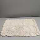 H.VERSAILTEX Bath Mat Bathroom Rug Bath Rugs for Bathroom Non Slip Bath Mats Extra Thick Chenille Rug 17" x 24" Absorbent Soft Shaggy Washable Dry Fast Plush Rugs for Bathtubs - Cream