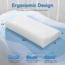 AM AEROMAX 32" King Size Contour Memory Foam Pillow, Cervical Pillow for Neck Pain Relief, Neck Orthopedic Sleeping Pillows for Side, Back and Stomach Sleepers