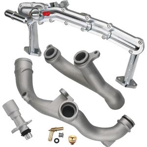 Upgraded Metal Coolant Water Pipe System Kit Compatible with Land Rover Range Rover Sport LR4,Jaguar XF XJ XE 3.0L V6 Replaces LR075991 LR092992 LR028136 LR049990