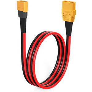 ELFCULB XT60 to XT90 Adapter Cable 10AWG XT60 Male to XT90 Female Connector Cable for RC Lipo Battery Drone(2FT)