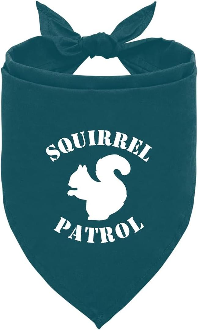 Squirrel Patrol Dog Bandana, Teal Dog Bandana, Funny Cute Dog Bandana, Dog Squirrel Bostume, Squirrel Costume for Dogs, Pet Dog Triangle Scarf, Dog Bandana for Small Medium Large Dogs (F44)