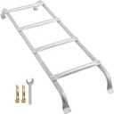 Egress Ladder 4-Step Basement Egress Ladder, 400LBS Load Capacity Metal Basement Ladder, 53"x15.5"(LxW) Egress Window Ladder with Silver Polished Surface Use for Egress Window Well