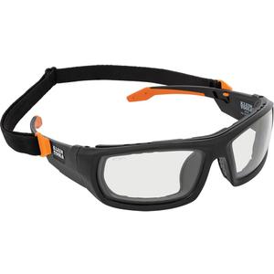 Klein Tools 60470 Safety Glasses, ANSI Z87.1+ Pro Full Frame Gasket Safety Glasses, Clear Lenses, UV Protection, Anti-Fog, Scratch Resistant