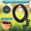 Itsonestep Garden Hose 100ft, 3/4" GHT Non-Expanding Water Hose Lightweight, Flexible Garden Hose with 10 Function Nozzle, Kink-Free, Sturdy, High-Pressure, Abrasion Resistant Hoses for Yard, Garden
