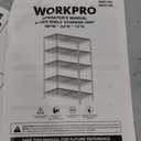 WORKPRO 5-Layer Heavy Duty Metal Storage Rack, 48W x 24D x 72H, Adjustable Shelving Unit with 4000 lbs Total Load Capacity, for Garage, Kitchen, Bathroom, Warehouse (Black+silver)