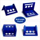24 Pack 4" Flatbed Edge Protectors with Carrying Case, 4" Winch Ratchet Straps Plastic Corner Protectors for Flatbed Cargo Load (Blue)