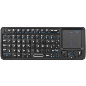Rii K06 Mini Bluetooth Keyboard,Backlit 2.4GHz Wireless Keyboard with IR Learning, Portable with Touchpad,Compatible with Amazon Fire Stick/VR Glasses/PS4/PS5/HTPC/IPTV (2.4G and Bluetooth)