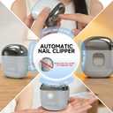 Electric Nail Clipper, 2026 New Smart and Safety Automatic Electric Nail Trimmer with LED Light & Clip Storage, Type-C USB Electric Rechargeable Fingernail File for The Whole Family, Grey