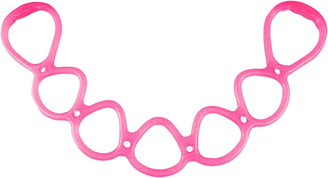 7 Ring Adjustable Resistance Bands, Back, Foot, Leg, and Hand Stretcher, Arm Exerciser, Home Workout Walking Exercise Workout Bands for Home or Fitness Center (Pink)