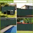 FLORALEAF 6'x12' Privacy Fence Sets with Iron Poles Outdoor Mesh Shade Net Cover Temporary Fencing Metal Fence with Ground Spikes for Patio Backyard Chicken Graden Pool, Green