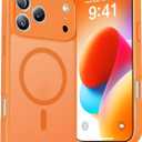 Magnetic for iPhone 17 Pro Max Case, Full Camera Protection, Compatible with MagSafe, Military-Grade Shockproof, Anti-Slip, Matte Slim Cover for i Phone 17 Pro Max Phone Case 6.9", Orange