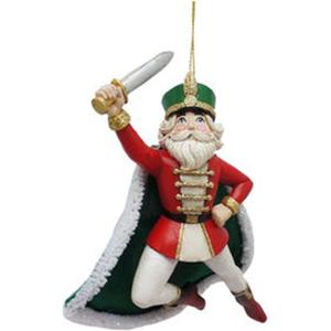 Kurt Adler Nutcracker Prince - 6 Inch Red/Green Resin and Polyester Christmas Tree Ornament