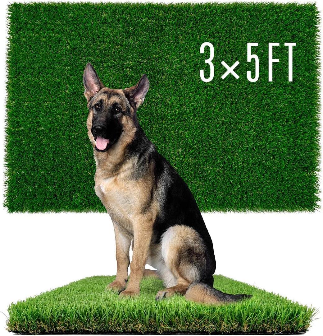 SunTurf Dogs Grass for Potty Training, Artificial Grass for Dogs Puppy Fake Grass Pads 3×5ft Large Supplies Pets Litter Rugs for Puppy Training