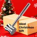 304 Stainless Steel Meat Tenderizer Mallet, Dual Side Meat Hammer Chicken Pounder, Heavy Duty Meat Beater for Steak and Beef, Meat Pounder Kitchen Cooking Mallet Dishwasher Safe